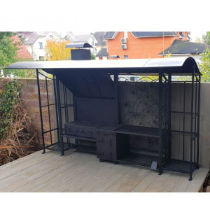 Мангал "Шеф-повар с дровницей"